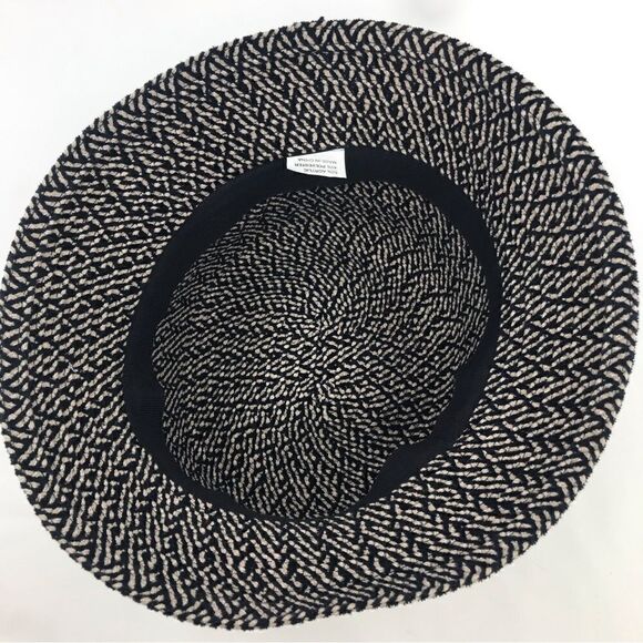 Black Tan Soft Woven Marled Tweed Fall Winter Hat - Picture 10 of 11